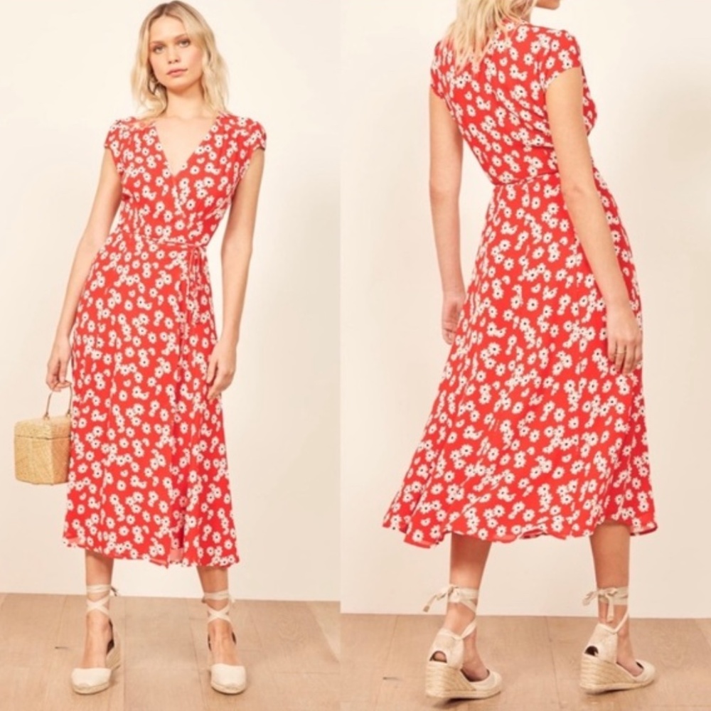 Reformation Carina Floral Midi Dress M